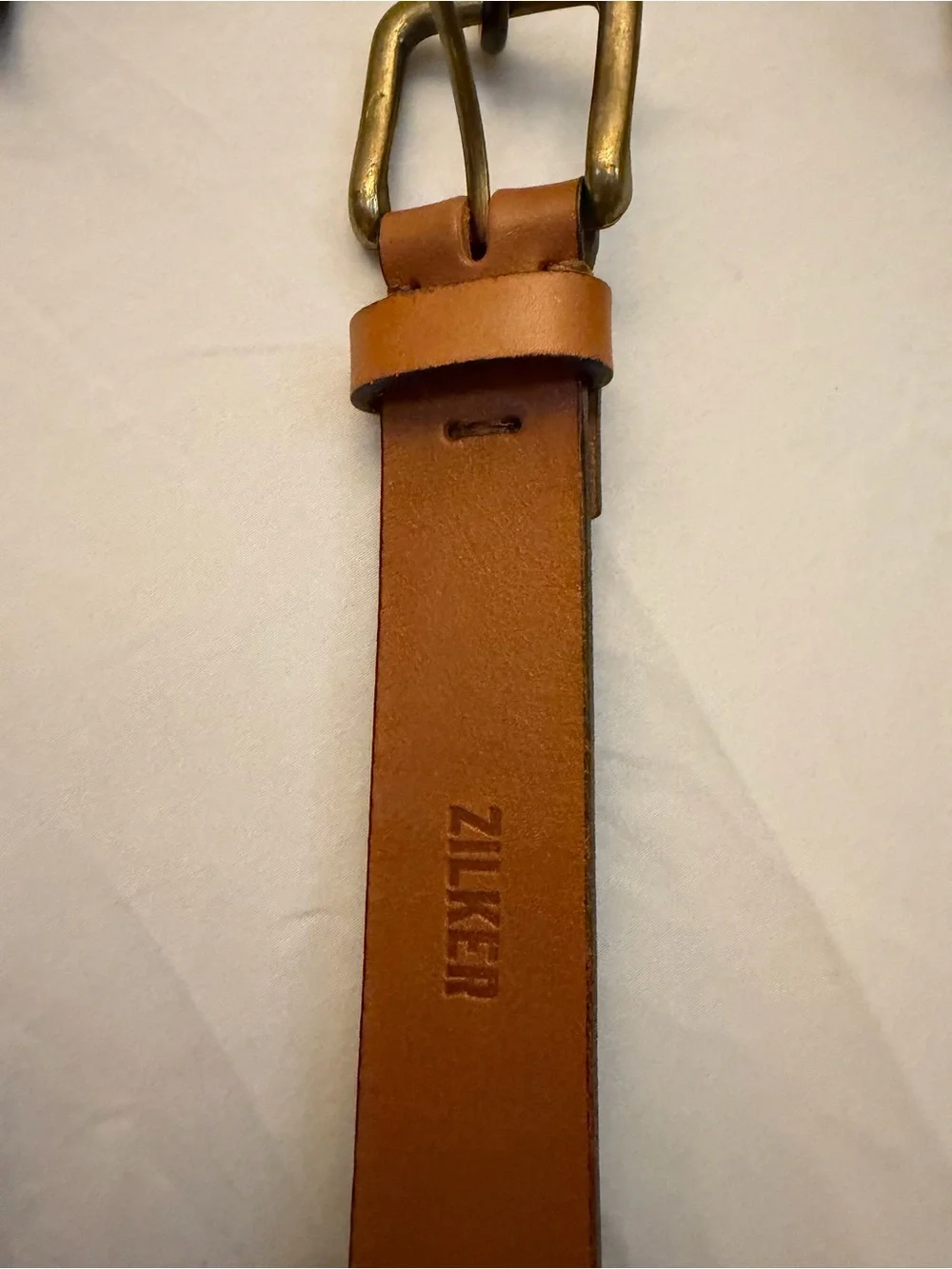 38 Zilker Men’s Polo Gaucho Brown Leather Embroidered Belt with Teal Accents